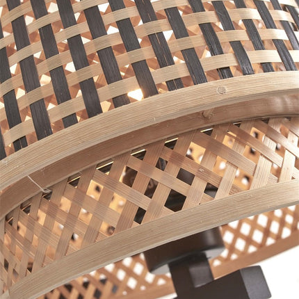 Bhutan Bamboo Wall Light Black and Natural 25x20 cm