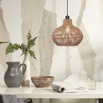 Kalahari Pendelleuchte aus natürlichem Rattan, 32 cm