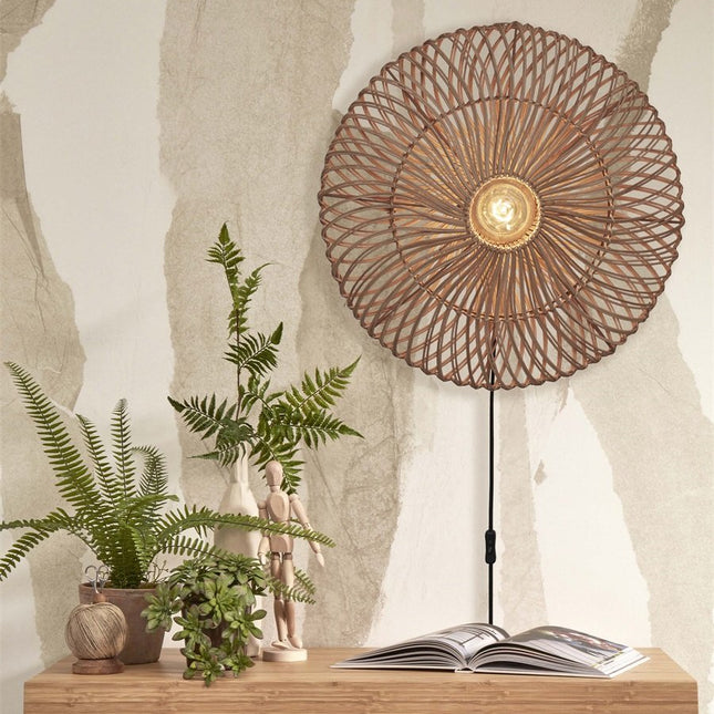 Zanzibar Natural Rattan Wall Light 55 cm