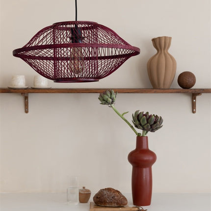 Suspension Maui Bambou Bordeaux 50 cm