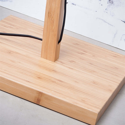 Lampadaire Bhutan Bambou Naturel et Noir 150 cm