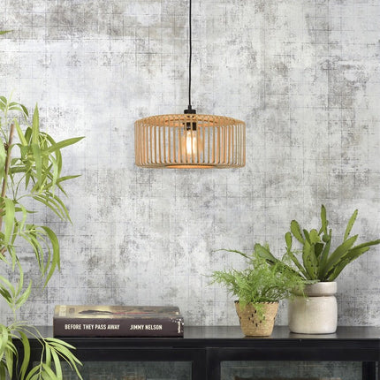 Suspension Bromo Bambou et Fer Naturel Ø60 cm
