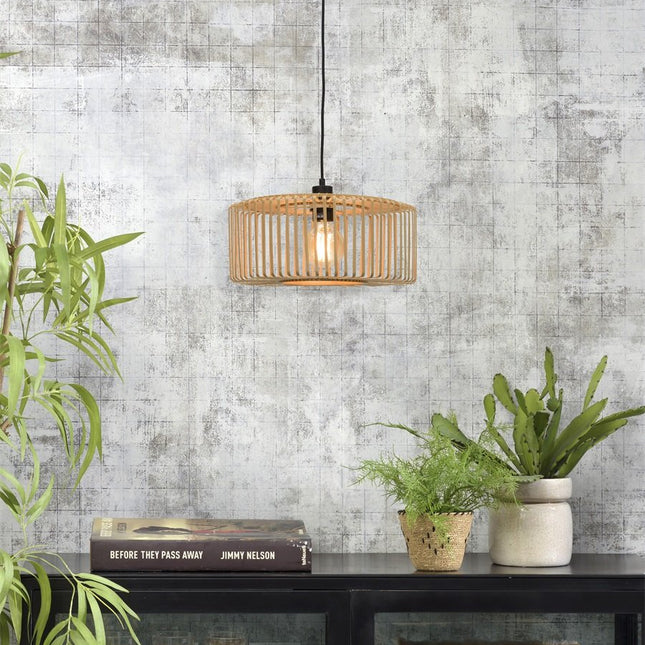 Suspension Bromo Bambou et Fer Naturel Ø60 cm
