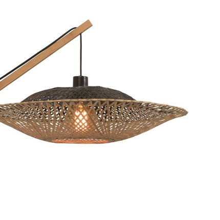 Kalimantan Bamboo Wall Light Black and Natural 60x15 cm
