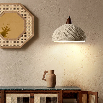 Wabi-Sabi Pendant Lamp in Stone Relief LED