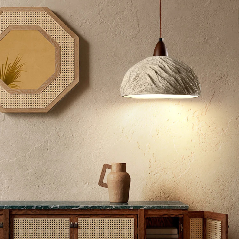 Wabi-Sabi Relief Stone Pendant Light