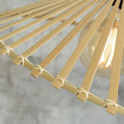 Suspension Bromo Bambou et Fer Naturel Ø40 cm