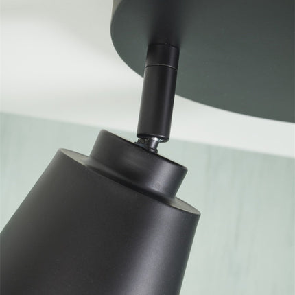 Plafonnier Bremen 3 Abat-Jour Fer Noir 30 cm
