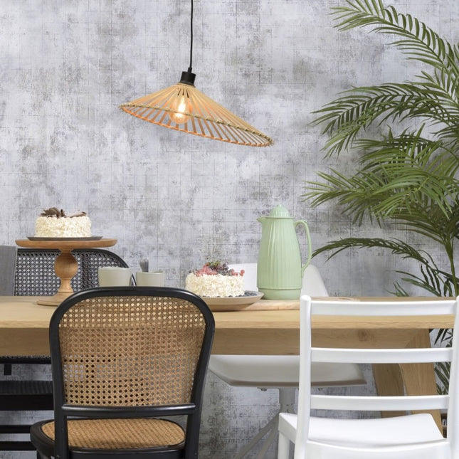 Suspension Bromo Asymétrique Bambou Naturel Ø60 cm