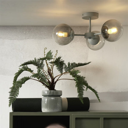 Plafonnier Aspen 3 Bras Gris Clair