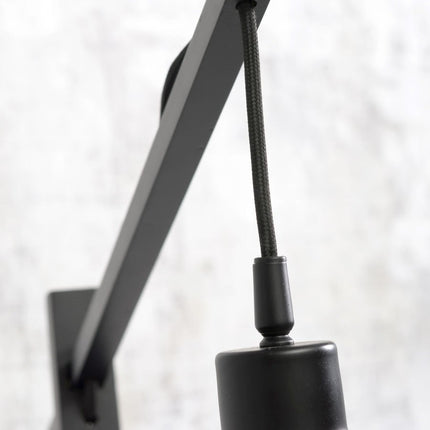 Lampadaire Bhutan Bambou Noir et Naturel 176 cm