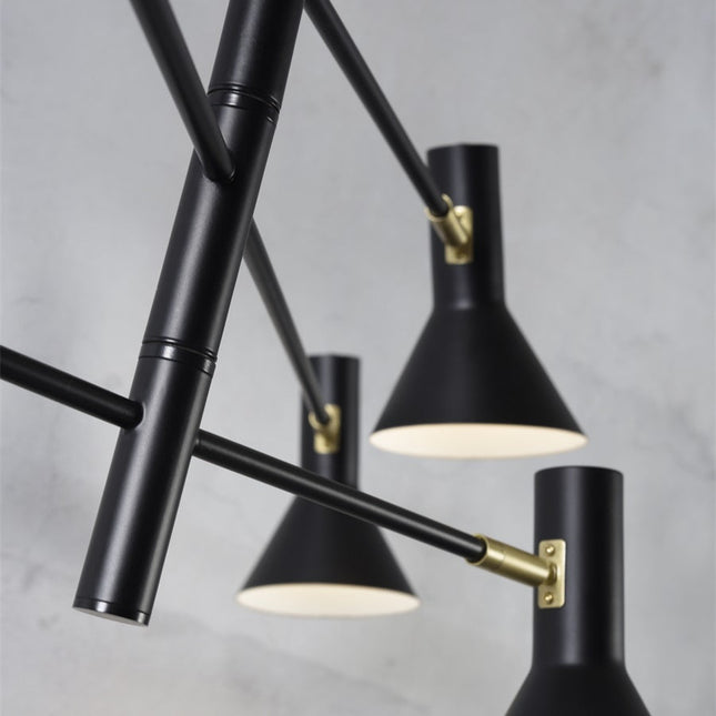 Plafonnier Izmir 3 Bras Noir & Doré 124 cm