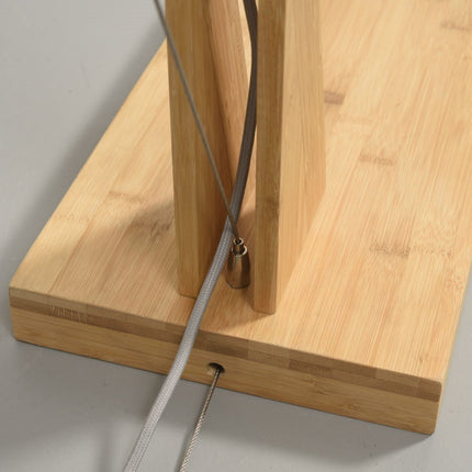 Lampadaire Montblanc Bambou et Lin Noir 218 cm