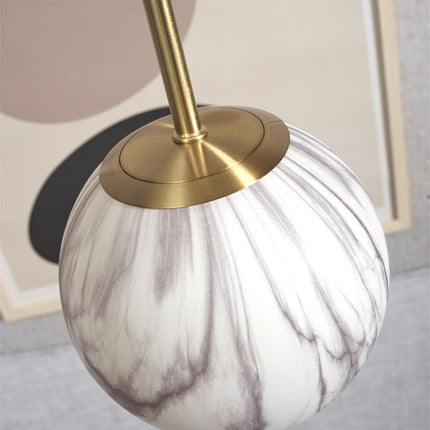 Suspension Globe Carrara Marbre Or S