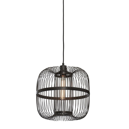 Hokkaido Bambus Pendelleuchte Schwarz 38 cm