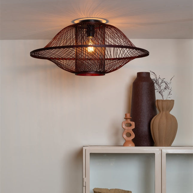 Suspension Maui Bambou Bordeaux 70 cm