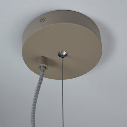 Suspension Sapporo Verre Blanc & Métal Sable – Ø34 cm