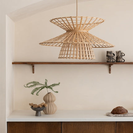 Suspension Machu Picchu Bambou Naturel 57 cm