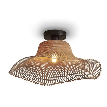 Ibiza gewellte Deckenleuchte aus natürlichem Bambus, 50 cm