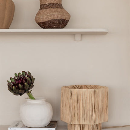 Lampe de Table Panama Raphia Naturel 28 cm