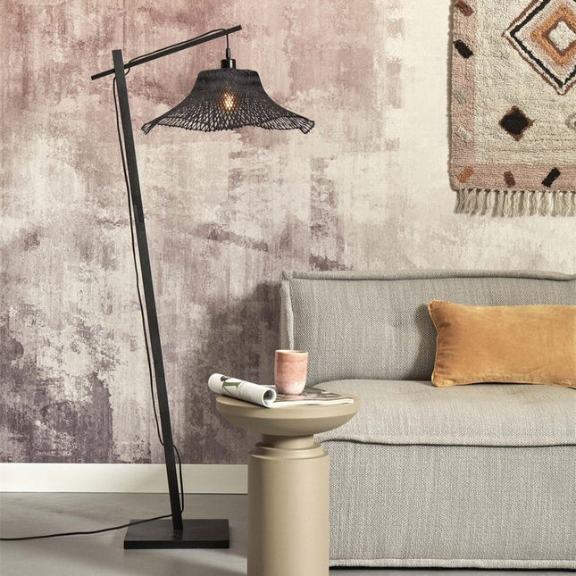 Lampadaire Ibiza Bambou Noir 150 cm