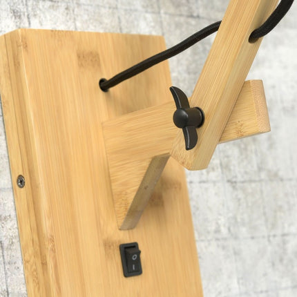 Cango Bamboo Wall Light Black and Natural 60x25 cm L
