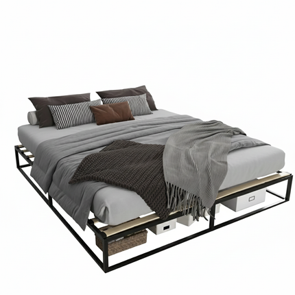 Somier 2 plazas 180x200 – Estructura metálica minimalista con espacio de almacenaje