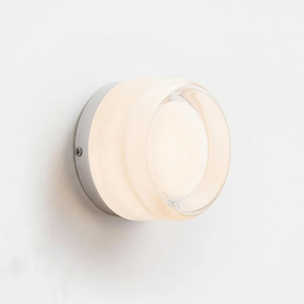 Runde Wandleuchte aus Vintage-Grau-Acryl