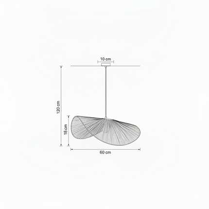 Suspension Rotin Naturelle Artisanale