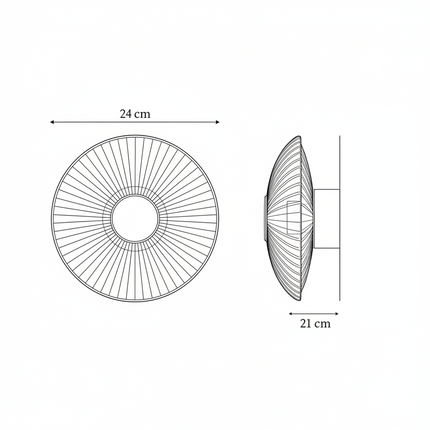 Applique Murale Rétro Verre LED Moderne
