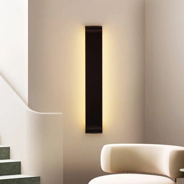 LED-Wandleuchte aus gebürstetem Aluminium