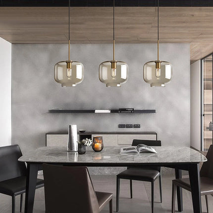 Nordische moderne minimalistische Glaspendelleuchte