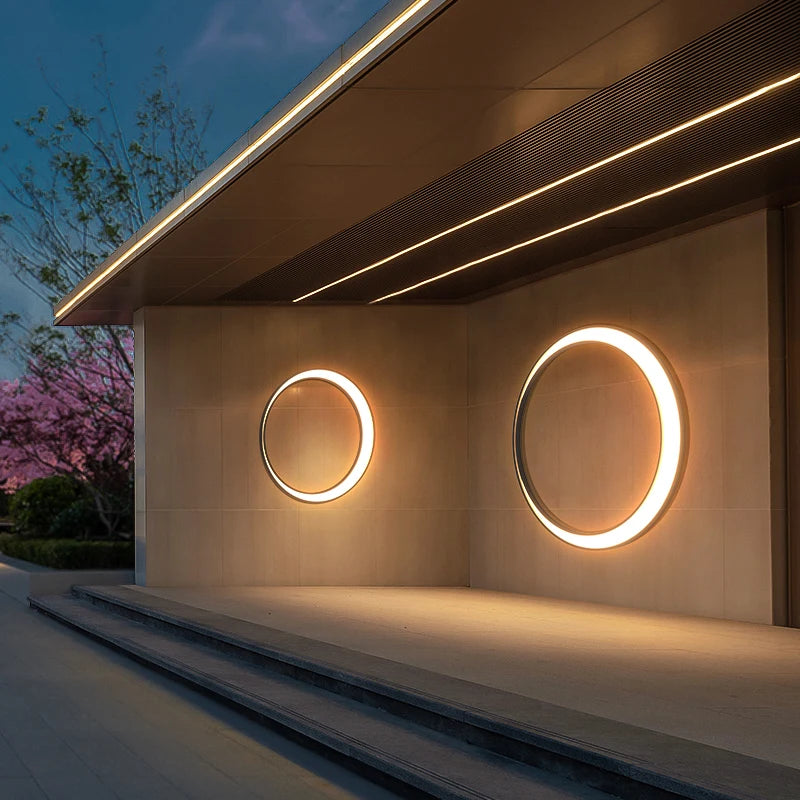 Luxury Circular LED Outdoor Wall Lamp