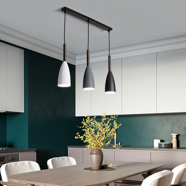 Nordic Minimalist Triple Aluminum Pendant Light