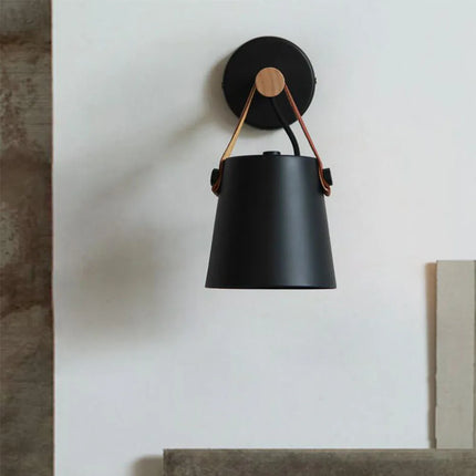 Nordic Wooden Lantern Wall Lamp