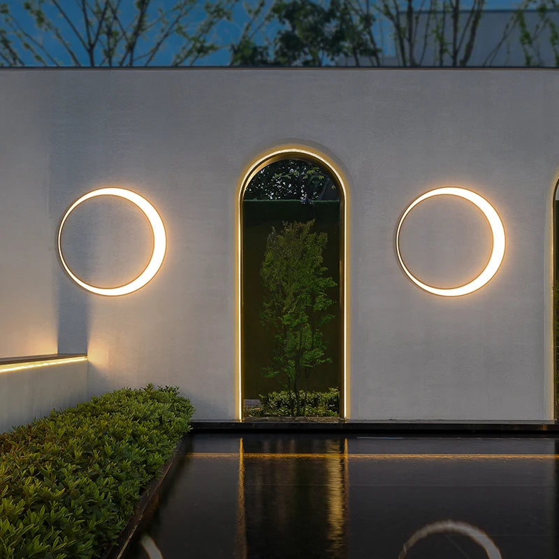 Luxury Circular LED Outdoor Wall Lamp