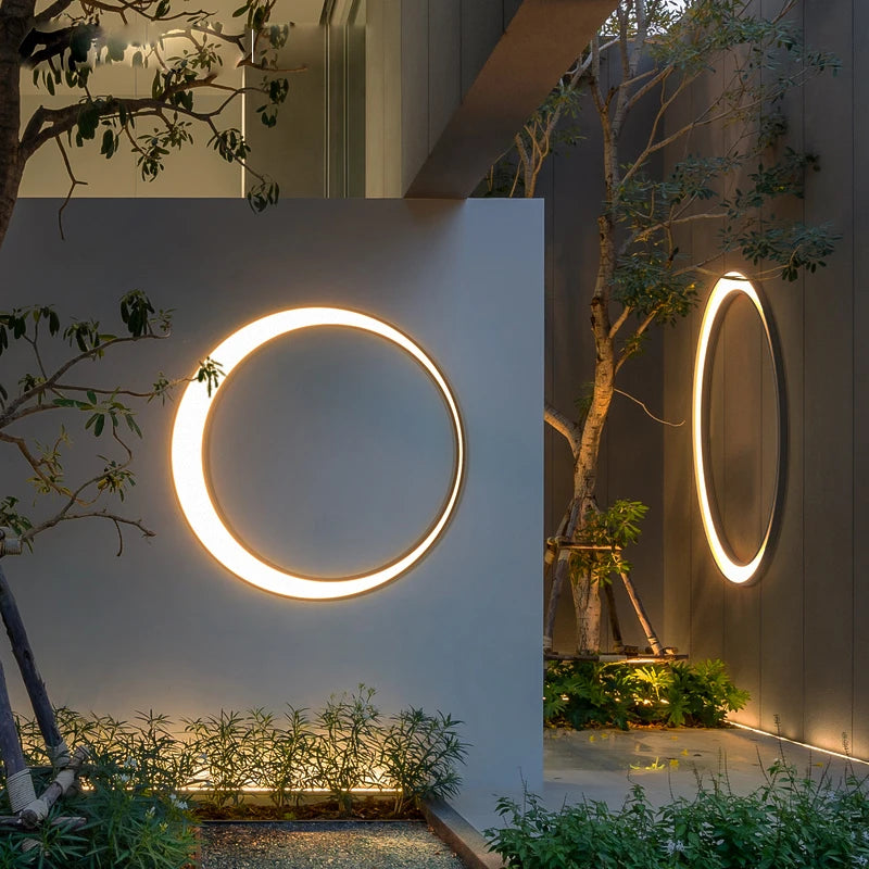 Luxury Circular LED Outdoor Wall Lamp