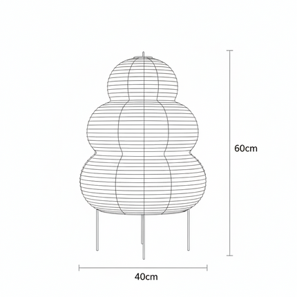 Lampe à Poser Papier Japonais Blanc