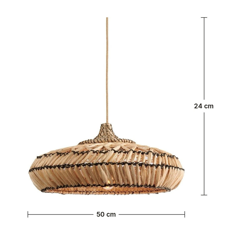 Dimensions Suspension Rinjani en Abaca Tressé Naturel 50 cm