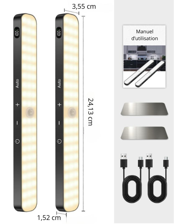 Dimensions Luz LED para armario con sensor de movimiento
