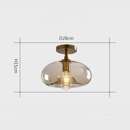 Nordische minimalistische LED-Deckenleuchte aus Glas