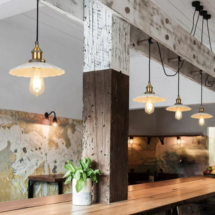 Vintage Creative Metal Plate Pendant Light