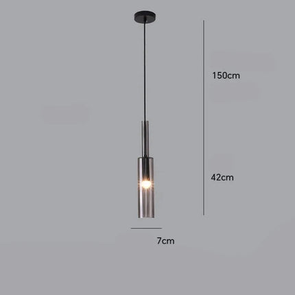 Nordic Crystal Tube LED Pendant Light