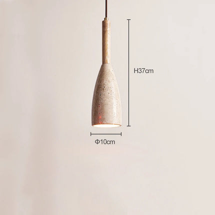 Long LED Pendant Light in Yellow Stone