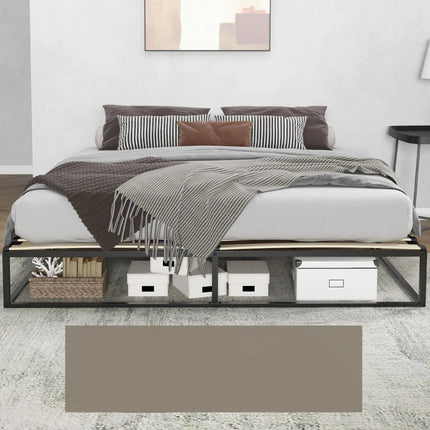 Somier 2 plazas 180x200 – Estructura metálica minimalista con espacio de almacenaje