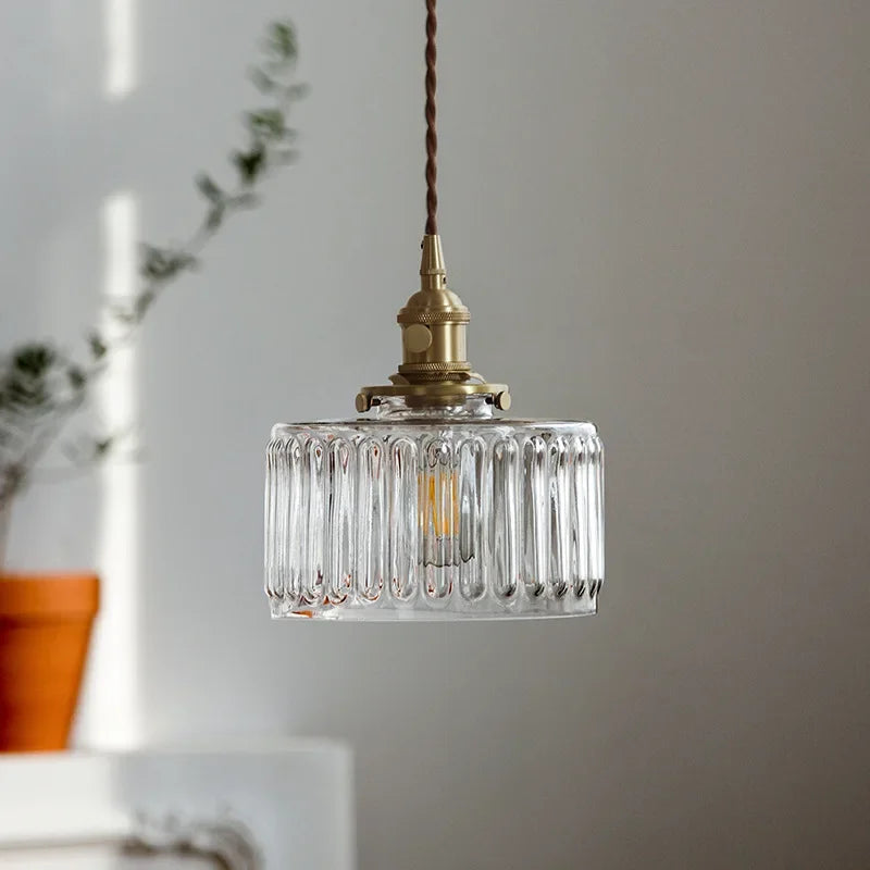 Lampe Pendante Vintage en Verre Minimaliste