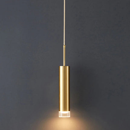 Modern Design Gold Tube Pendant Light