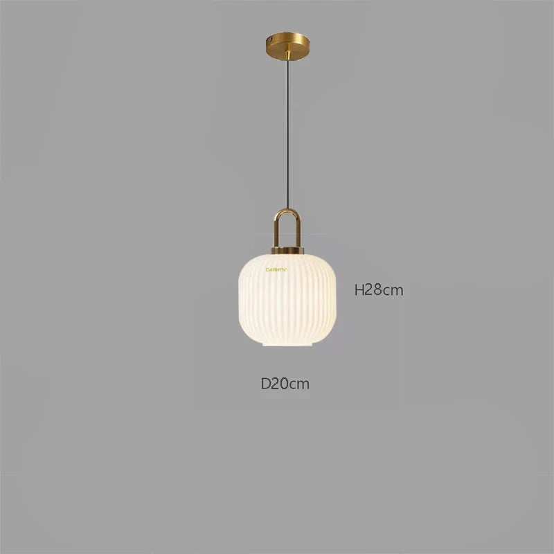 Nordic Golden LED Glass Pendant Light