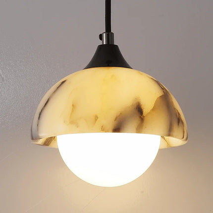 Natural Black Marble Hanging Lamp