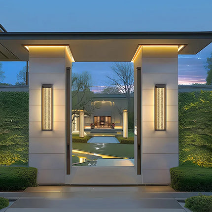 Applique Murale Extérieure Inox Effet Ondulé